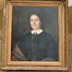 Oil on Canvas Portrait Painting of a Woman Framed 19th Century Signed
