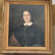 Oil on Canvas Portrait Painting of a Woman Framed 19th Century Signed