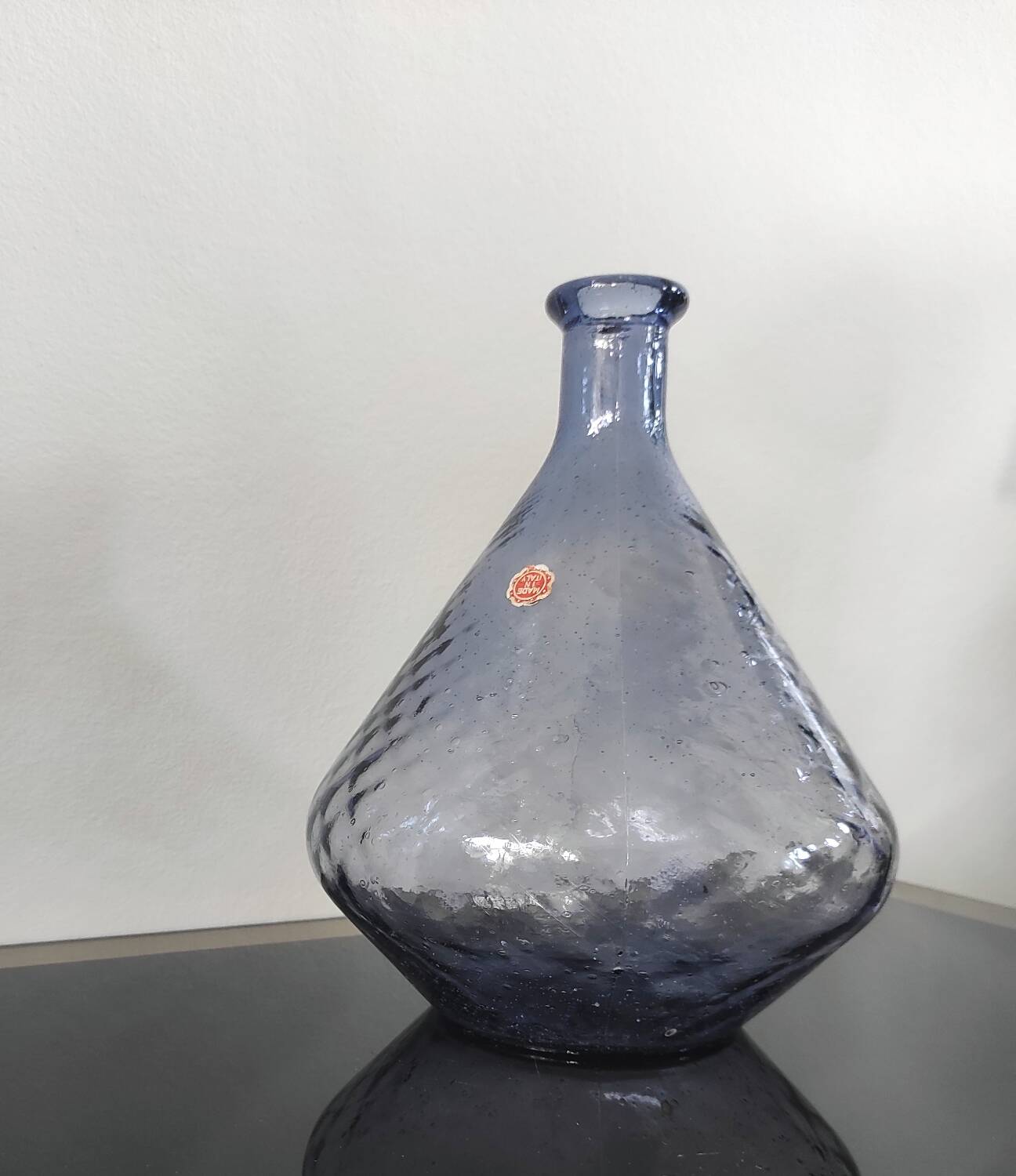 Vintage bubble glass carafe / vase - Italy