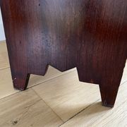 Bookcase vintage natural wood shelves open to three shelves