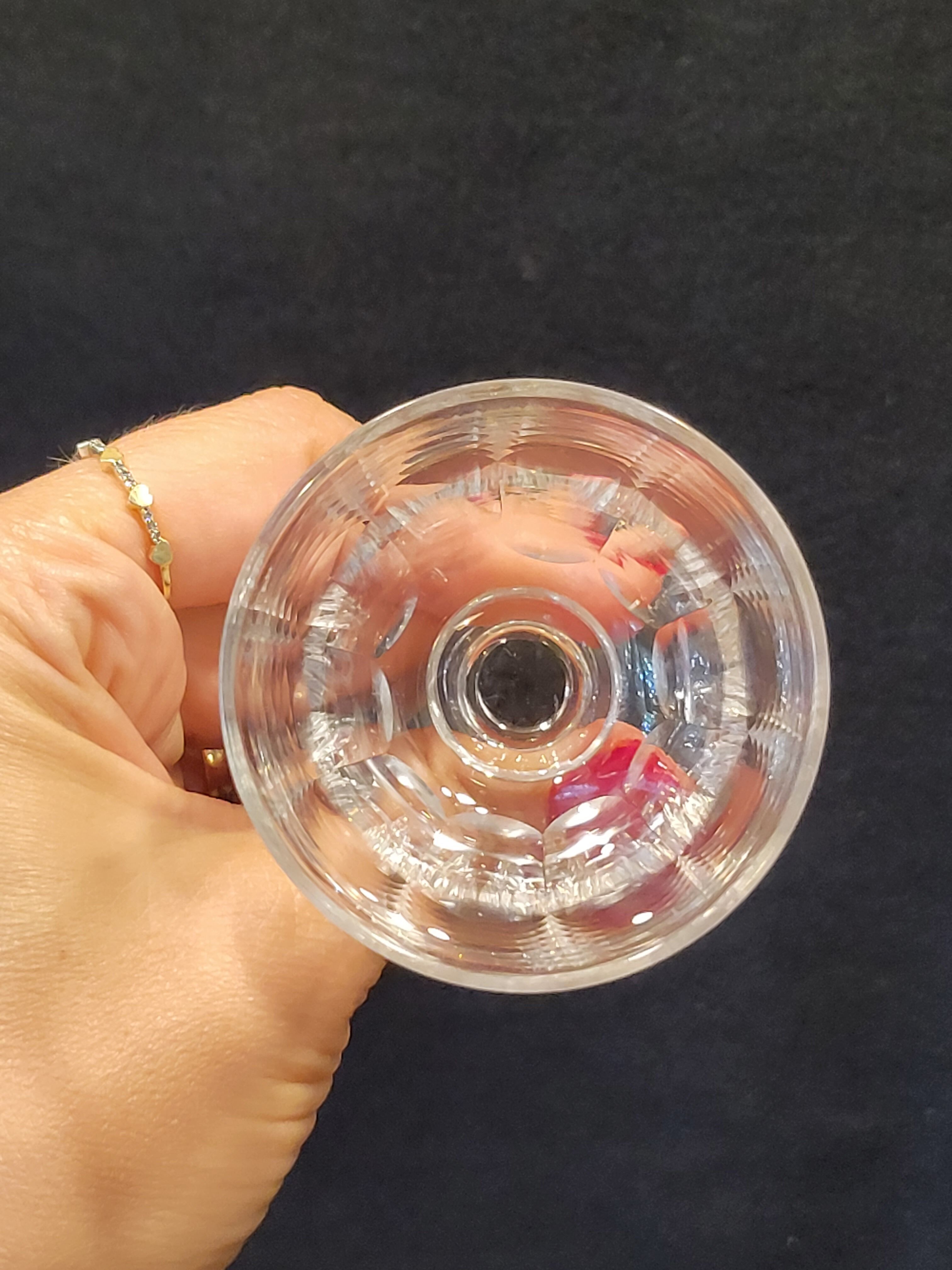 Baccarat model Clermont Côtes Plats Lot 6 Old Glasses A Vin Port Cristal