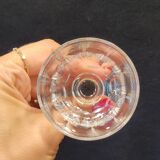 Lot 6 anciens verres a vin porto cristal, Baccarat Modèle Clermont Côtes Plates