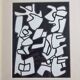 Screenprint after Jean Dubuffet framed under glass 26 cm by 32 cm