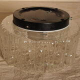 Vintage molded glass ceiling lamp