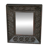 Miroir mural en bois à cadre profond