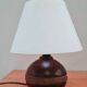 Lampe boule en bois et corde