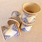 4 earthenware shells - diabolo shape