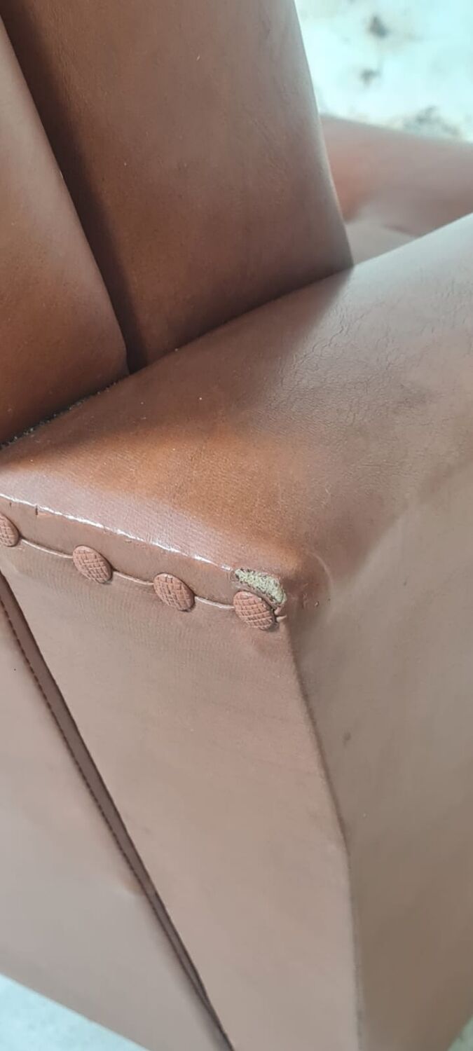 Vintage leatherette armchair