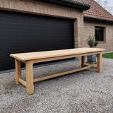 XXL farm table 2m80 + 2 solid oak benches