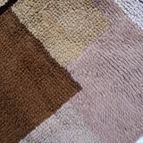 Vintage French Savonnerie runner modernist design 88cm x 259cm - 1970s (1C1201)