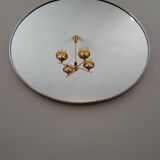 Barber round XXL mirror years 70 - 81x81cm