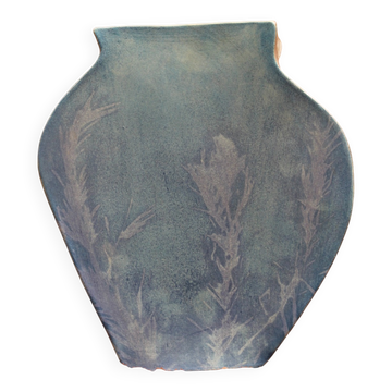 Decorative ceramic vase and cyanotype