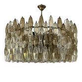Chandelier Poliedro en verre de Murano contemporain surdimensionné en Venini patiné
