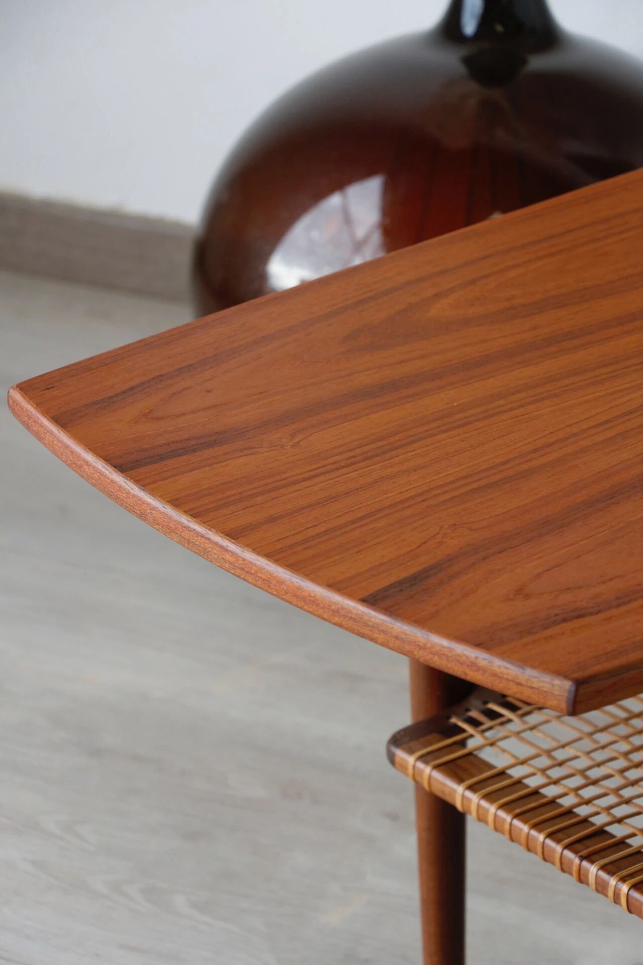 Table basse danoise double plateau en teck 1960