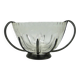 Sucrier moderne du milieu du siècle, en verre, Pologne, années 1960.