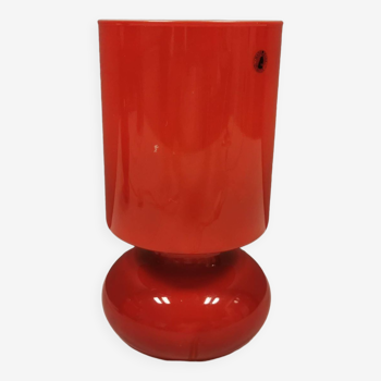 Lampe de table vintage d'ikea, modèle lykta, d'une belle couleur rouge, de la fin des années 90