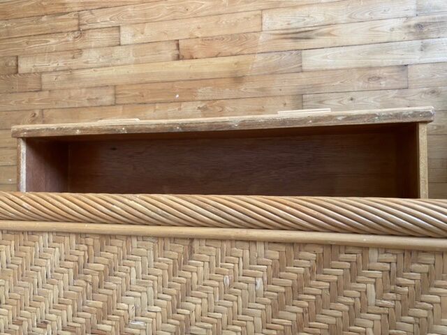 Vintage rattan dresser