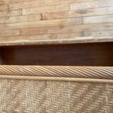 Vintage rattan dresser