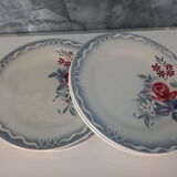 Lot of 4 flat plates Digoin Sarreguemines