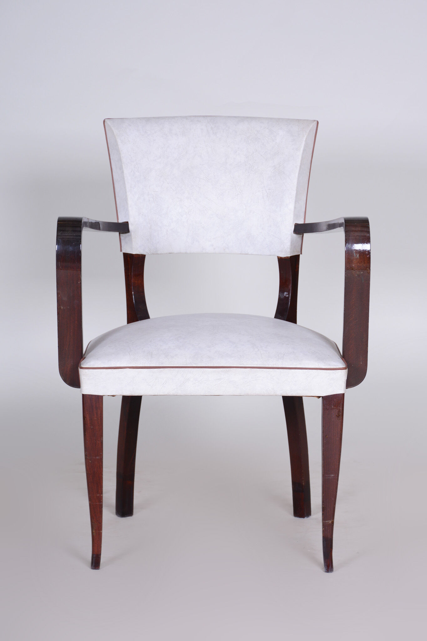White Artificial leather armchair - 1930s France