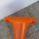"Selup" orange plastic stool, pure 1970s design, France.