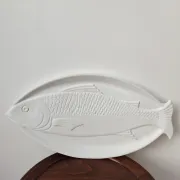 Large vintage ceramic plate "Fish" from Portugal -