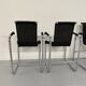 6 black tubular chairs design by Axel Bruchhäuser model D20 bauhaus