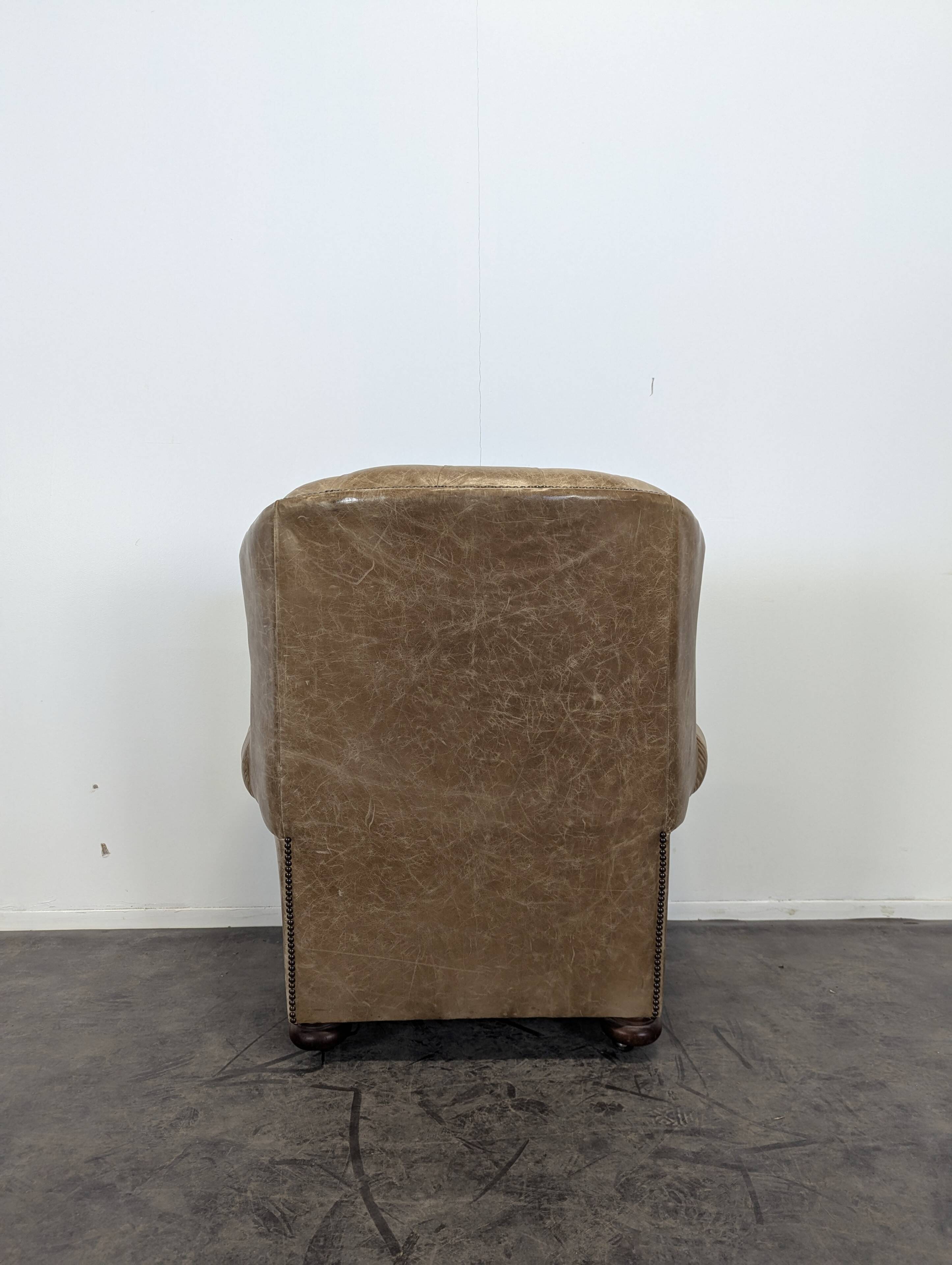 Windsor leather armchair