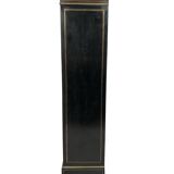 Napoleon III bookcase, blackened wood inlaid with brass, ivory and mother-of-pearl