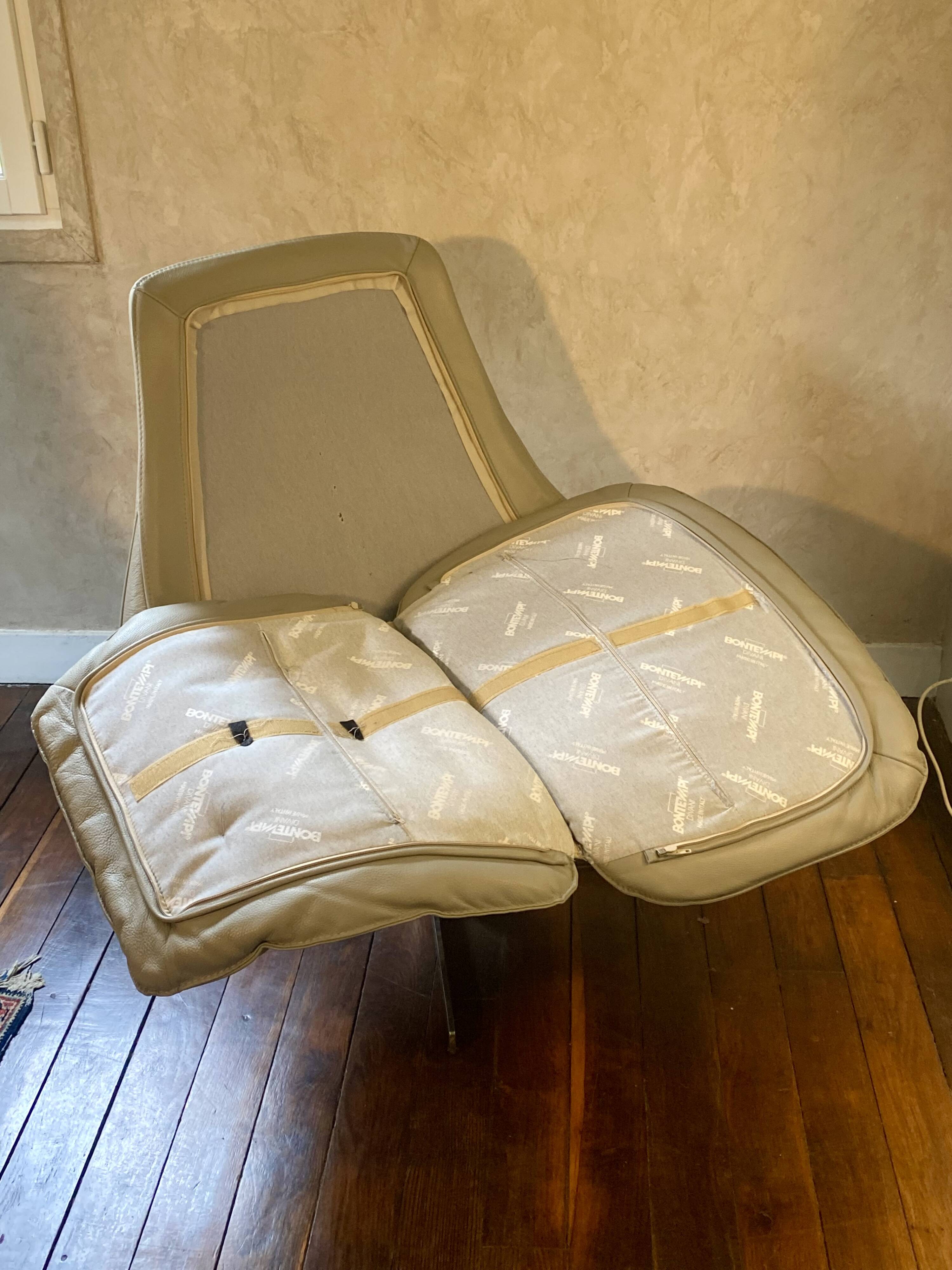 Fauteuil design vintage daya bontempi italie.