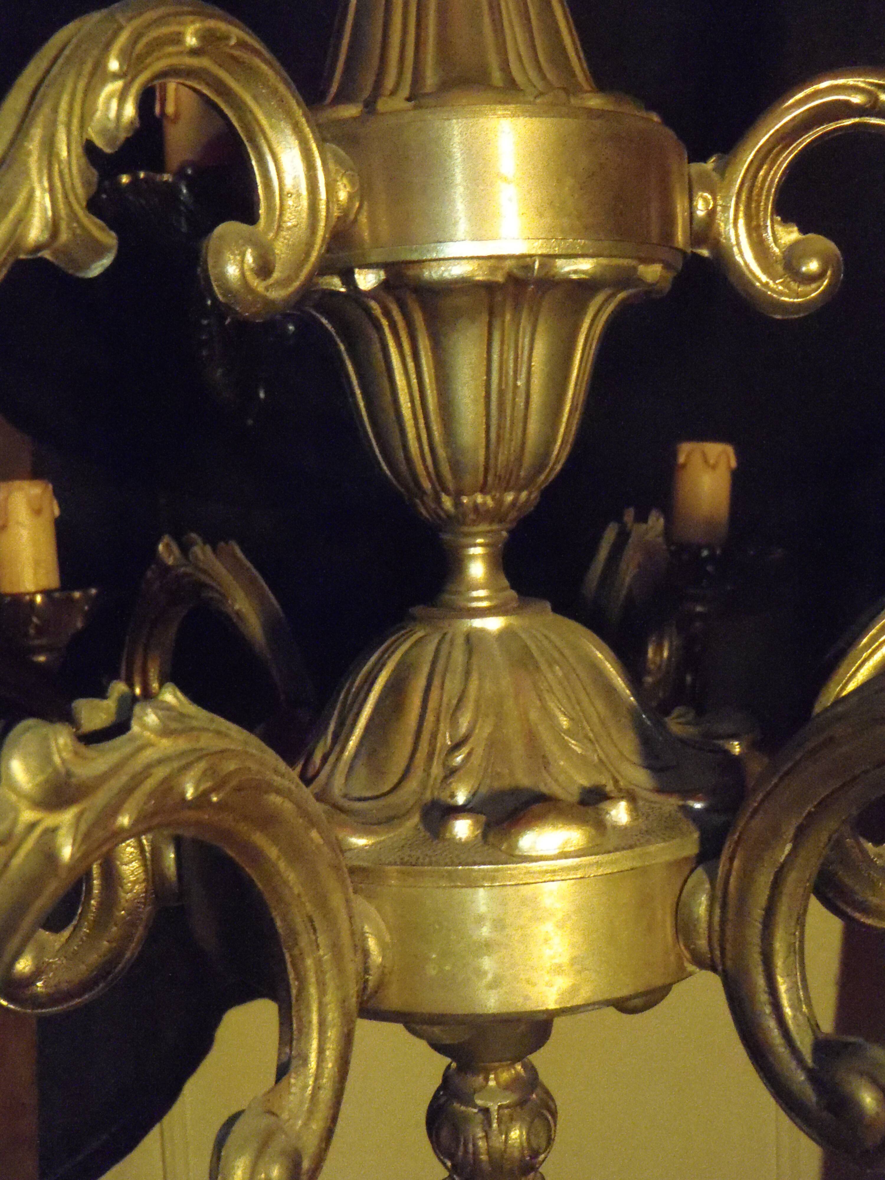 Bronze chandelier "framon" with 9 lights.