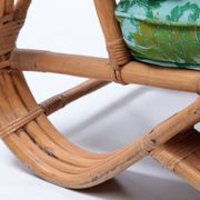 Vintage set of bamboo lounge armchairs and sofa with coffee table Paul Frankl, 1960s