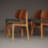 Model 155 Shell Chairs by Børge Mogensen for Søborg Møbelfabrik. Denmark