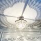 Vintage crystal ceiling light decorated with leaves and clusters – Spain