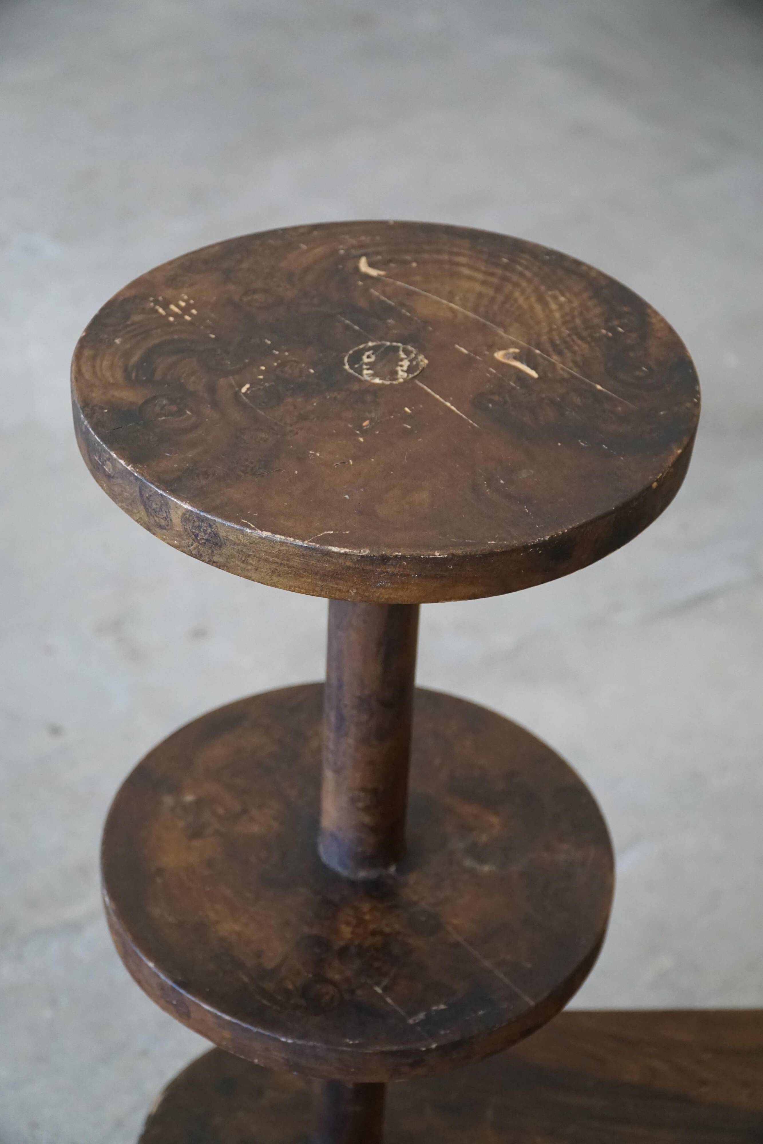 Decorative and multifunctional side table / pedestal, Danish Art Deco, 1940s