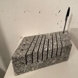 Postmodern stone pen holder and envelopes, 1980