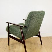 Armchair 'Lis', 1970s green boucle design by Henryk Lis - 2 pieces available