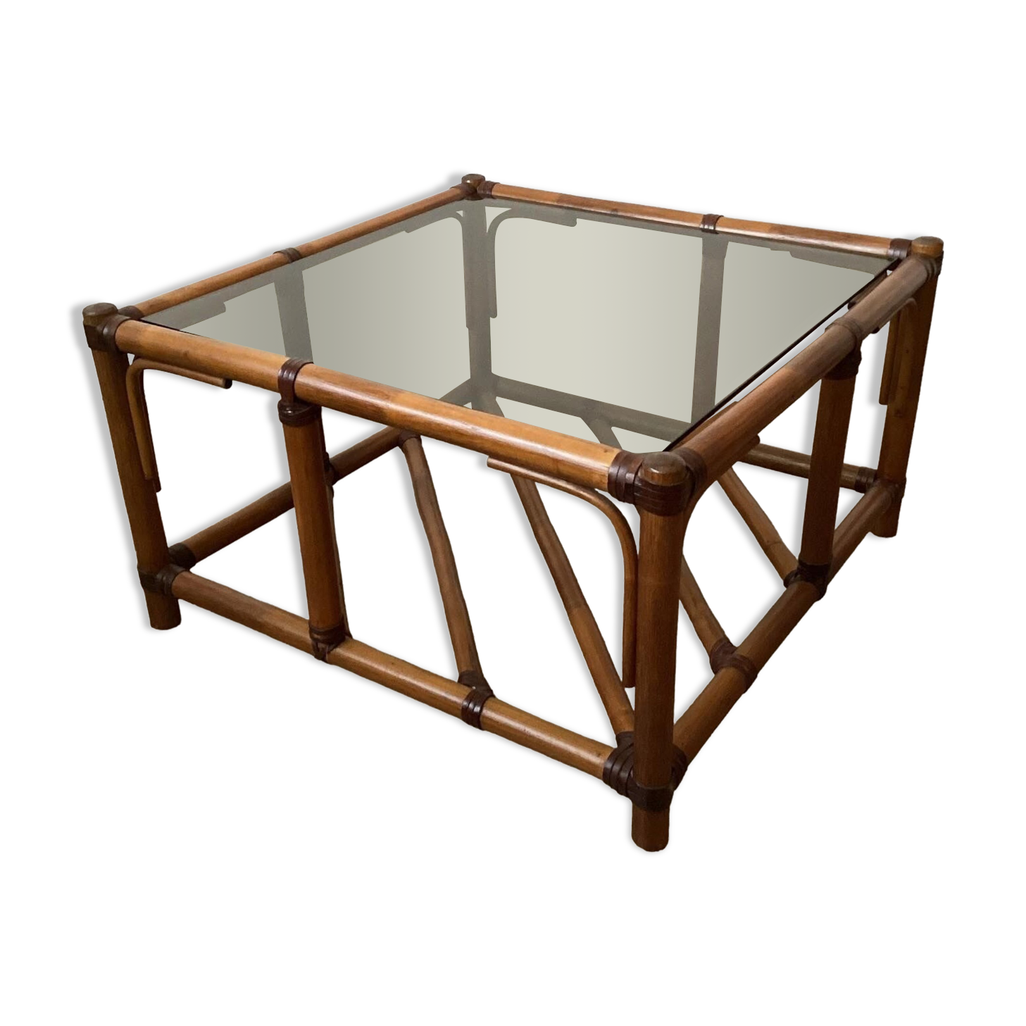 Vintage bamboo coffee table