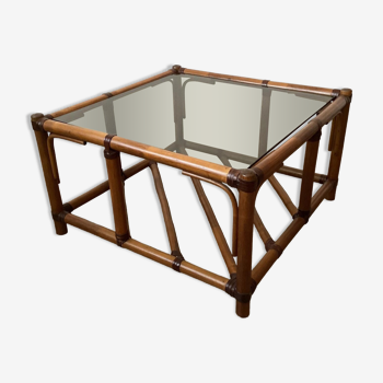 Vintage bamboo coffee table