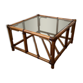 Vintage bamboo coffee table