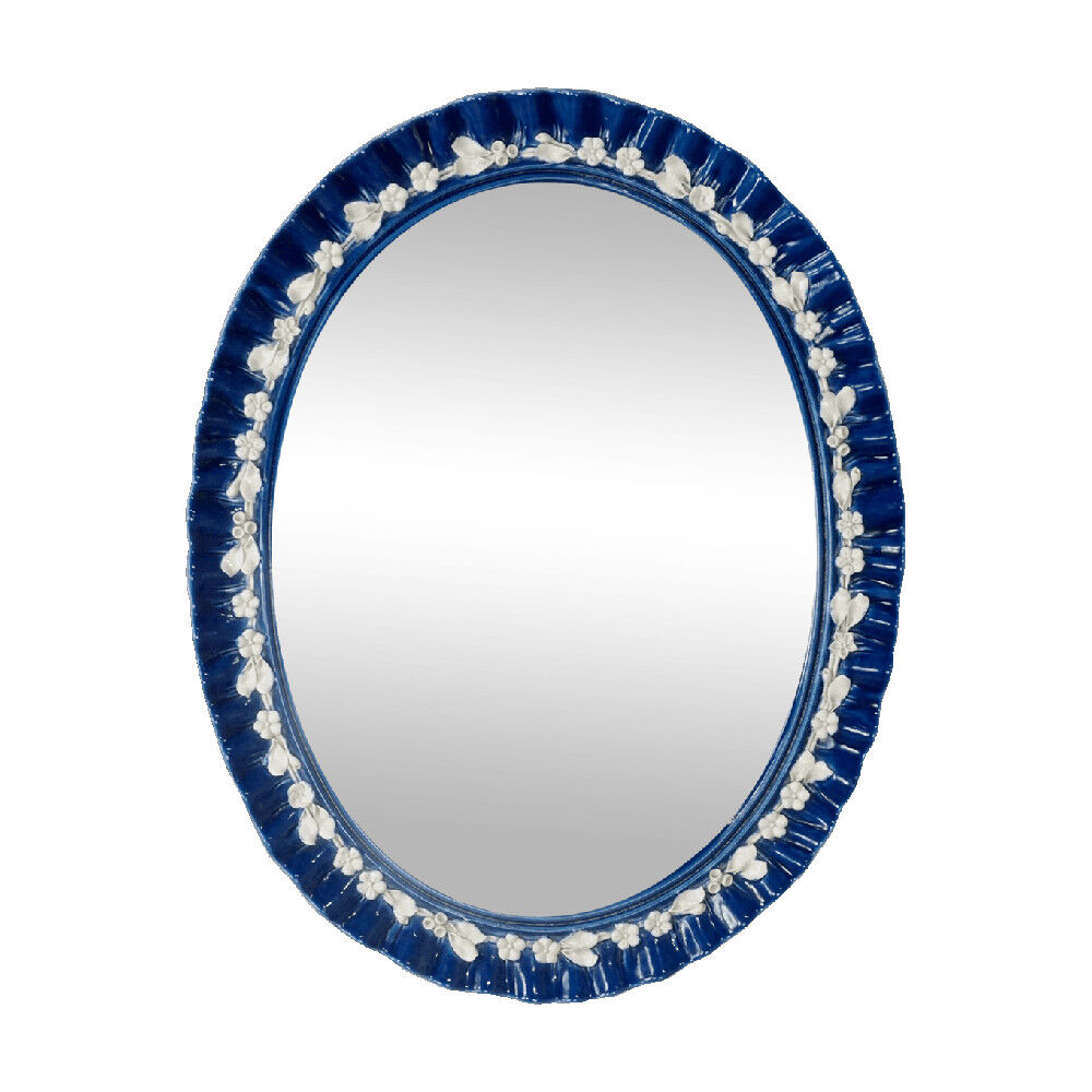 Antique mirror in porcelain from Italy - 64x50cm