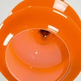 Suspension en verre orange du milieu du siècle