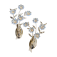 Lot de 2 appliques bouquet de fleurs