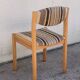 Suite of 4 chairs self beech brass and wool 1960