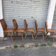 (Lot) 5 chaises vintage bois attribuées à Baumann (à restaurer)