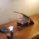Glass and stainless steel vase