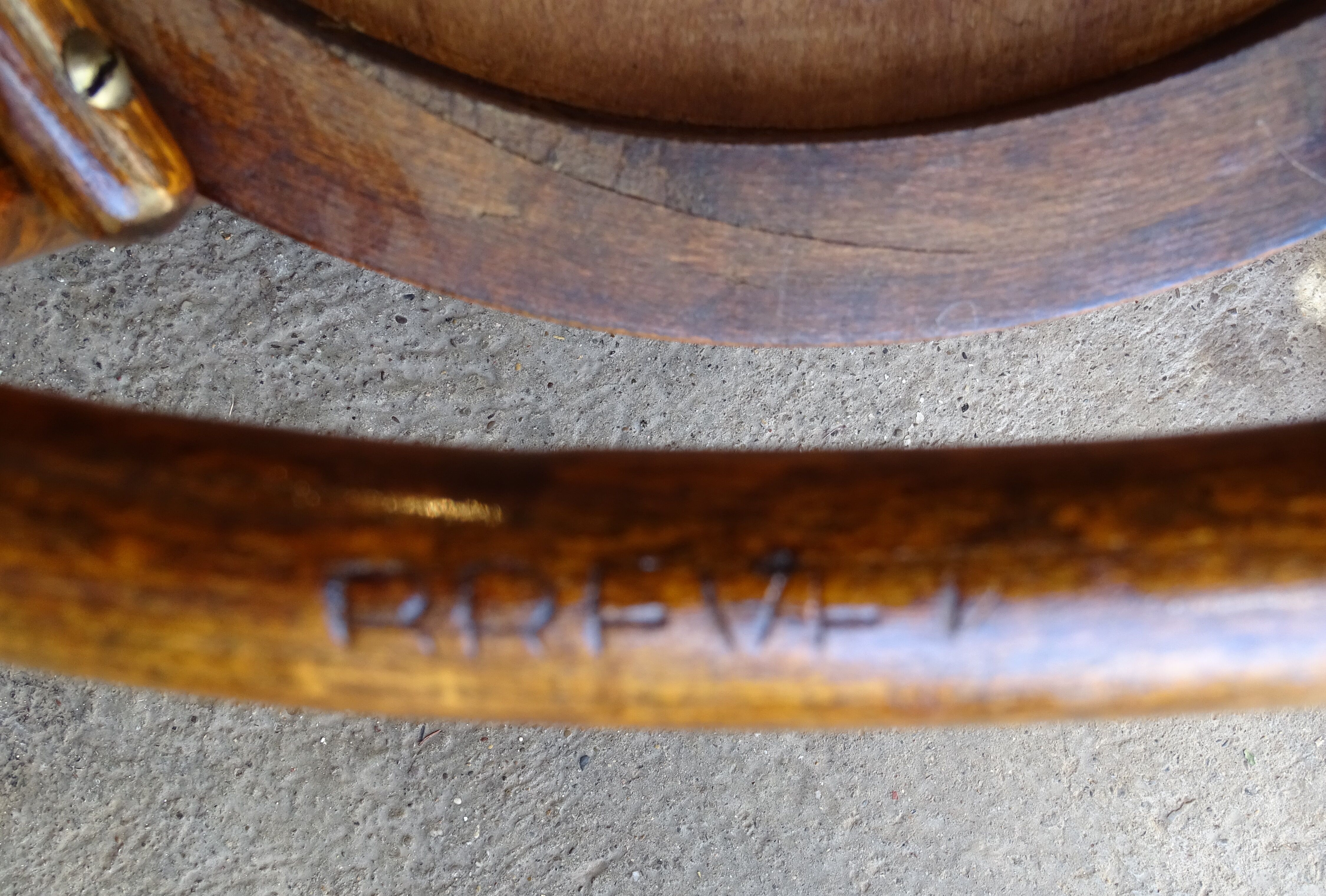 Bistro chair N° 14 wooden seat by Cambier around 1910
