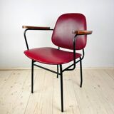 Mid-century red dining chair, Italy, 1960s
