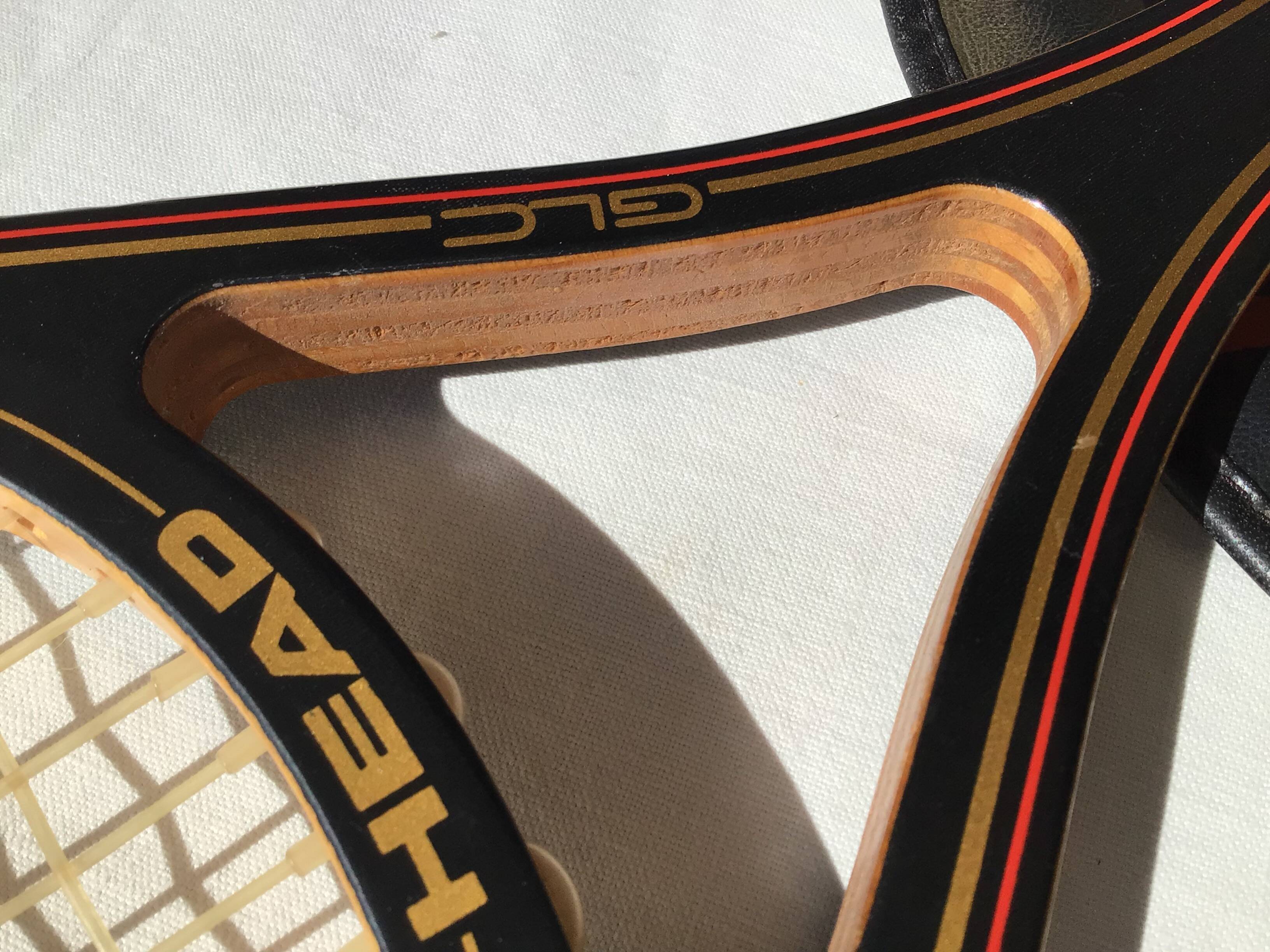 Head graphite vintage wooden racket