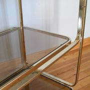 Service on wheels in gold brass and sunglasses - signed